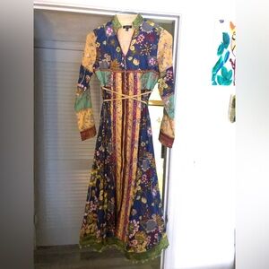 J. Peterman Viscosesilk Kimono Dress New Without Tags